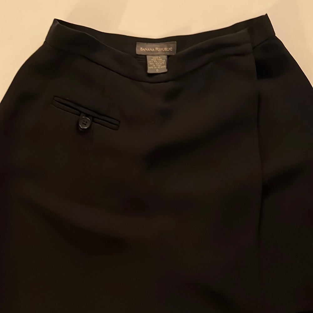 Banana Republic Poly Blend Skort Black Size 0
